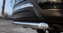 12 649 р. Защита заднего бампера (Ø63 мм, нержавейка) SLITKOFF  Nissan Pathfinder  R52 (2012-2017) дорестайлинг  с доставкой в г. Майкоп. Увеличить фотографию 3
