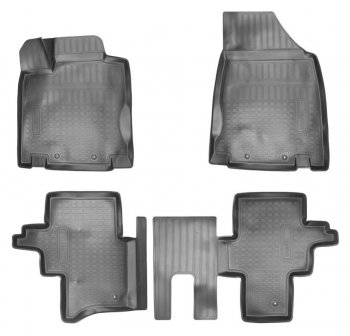 Комплект ковриков в салон Norplast Unidec Nissan Pathfinder  R52 (2012-2017) дорестайлинг (Цвет: черный)