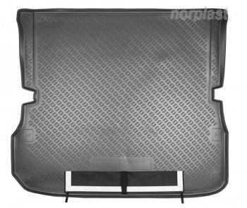Коврик багажника Norplast Unidec (сложенный 3 ряд) Nissan Pathfinder  R52 (2012-2017) дорестайлинг (Черный, с погрузочным ковриком (фартуком))