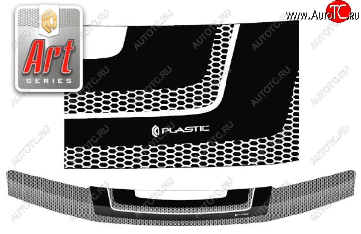 2 199 р. Дефлектор капота CA-Plastiс  Nissan Pathfinder  R51 (2009-2014) рестайлинг (Серия Art графит)  с доставкой в г. Майкоп