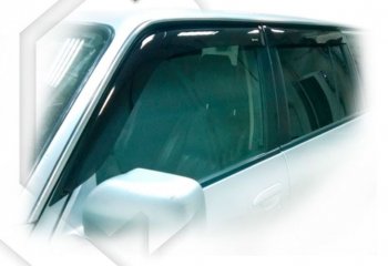 2 299 р. Дефлектора окон CA-Plastic Nissan Patrol 5 Y61 2-ой рестайлинг (2004-2010) (серия Classic полупрозрачный, без хром. молдинга )  с доставкой в г. Майкоп. Увеличить фотографию 2