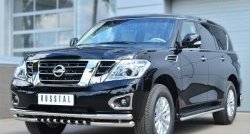 14 999 р. Защита порогов из круглой трубы диаметром 42 мм (рестайлинг) SLITKOFF  Nissan Patrol  6 (2010-2014) Y62 дорестайлинг  с доставкой в г. Майкоп. Увеличить фотографию 3