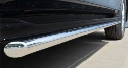 14 999 р. Защита порогов из круглой трубы диаметром 42 мм (рестайлинг) SLITKOFF  Nissan Patrol  6 (2010-2014) Y62 дорестайлинг  с доставкой в г. Майкоп. Увеличить фотографию 4