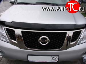 3 689 р. Дефлектор капота NovLine Nissan Patrol 6 Y62 дорестайлинг (2010-2014)  с доставкой в г. Майкоп