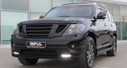 64 549 р. Накладка на передний бампер Impul Nissan Patrol 6 Y62 дорестайлинг (2010-2014) (Неокрашенная)  с доставкой в г. Майкоп. Увеличить фотографию 2