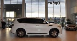 43 999 р. Комплект порогов Impul Nissan Patrol 6 Y62 дорестайлинг (2010-2014) (Неокрашенные)  с доставкой в г. Майкоп. Увеличить фотографию 2