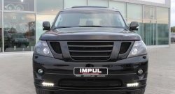 12 049 р. Решётка радиатора Impul Nissan Patrol 6 Y62 дорестайлинг (2010-2014) (Неокрашенная)  с доставкой в г. Майкоп. Увеличить фотографию 2