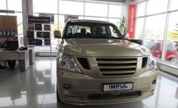 12 049 р. Решётка радиатора Impul Nissan Patrol 6 Y62 дорестайлинг (2010-2014) (Неокрашенная)  с доставкой в г. Майкоп. Увеличить фотографию 12