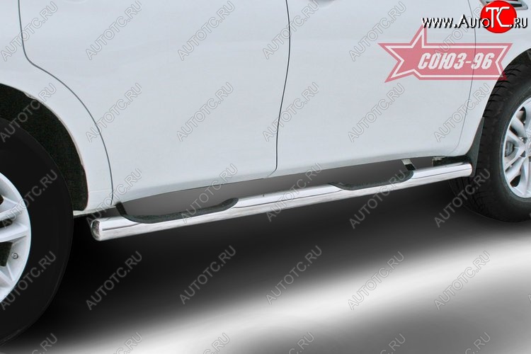 23 894 р. Защита порогов с проступью Souz-96 (d76) Nissan Patrol 6 Y62 дорестайлинг (2010-2014)  с доставкой в г. Майкоп