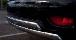 17 999 р. Защита заднего бампера (2 трубы Ø76х42 мм, нержавейка) Russtal Nissan Patrol 6 Y62 дорестайлинг (2010-2014)  с доставкой в г. Майкоп. Увеличить фотографию 3