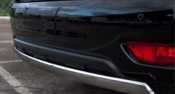 11 599 р. Защита заднего бампера из овальной трубы диаметром 75x42 мм Russtal Nissan Patrol 6 Y62 дорестайлинг (2010-2014)  с доставкой в г. Майкоп. Увеличить фотографию 3