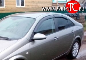 1 059 р. Комплект дефлекторов окон (ветровиков) Russtal Nissan Primera 3 седан P12 (2001-2008)  с доставкой в г. Майкоп