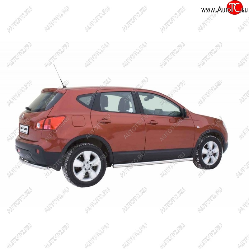 30 999 р. Защита порогов ТехноСфера (Техно Сфера) (нержавейка, 63.5 mm) Nissan Qashqai 1 J10 рестайлинг (2010-2013)  с доставкой в г. Майкоп