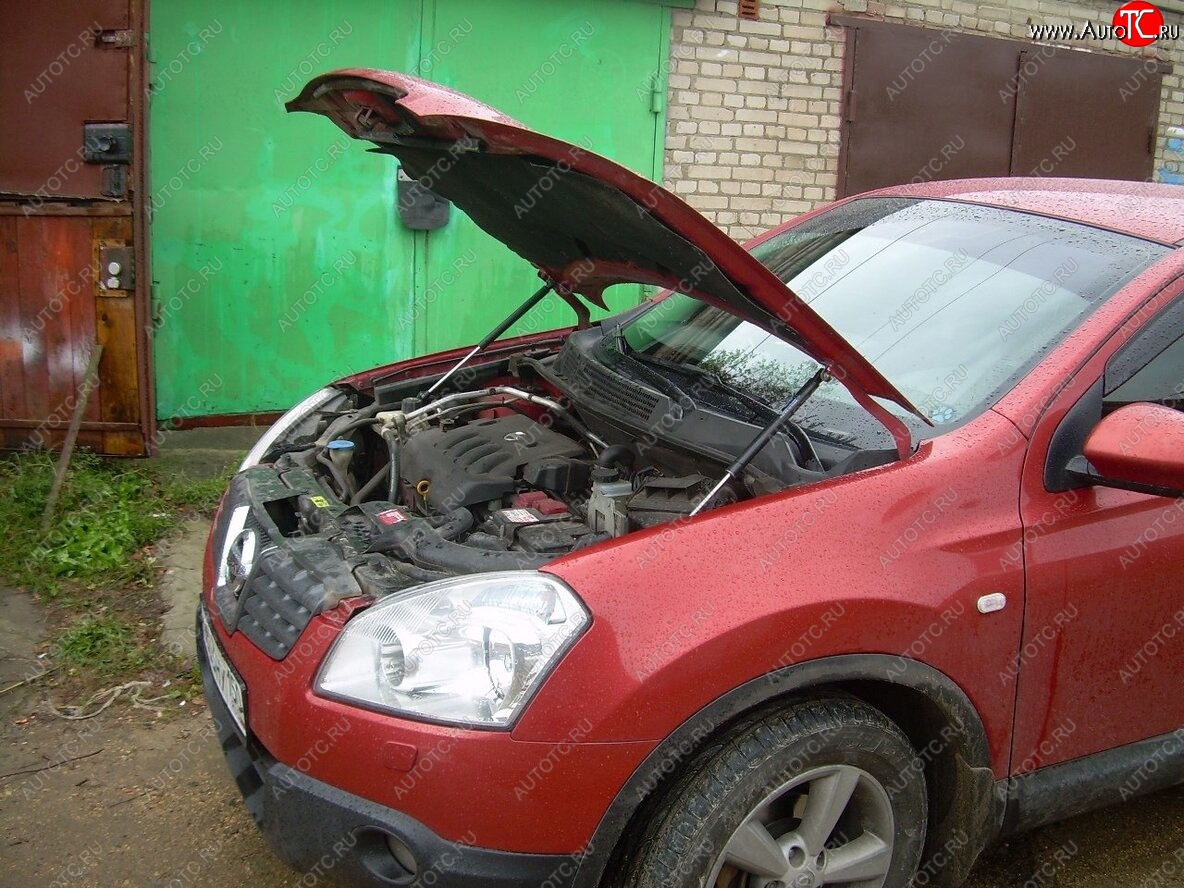 2 049 р. Упоры капота Russtal Nissan Qashqai 1 J10 рестайлинг (2010-2013)  с доставкой в г. Майкоп