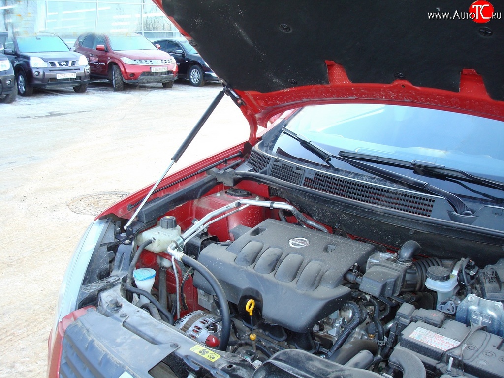 2 969 р. Упор капота Sport  Nissan Qashqai  1 (2007-2010) дорестайлинг  с доставкой в г. Майкоп