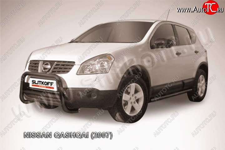 16 899 р. Кенгурятник d57 низкий Nissan Qashqai 1 дорестайлинг (2007-2010) (Цвет: серебристый)  с доставкой в г. Майкоп