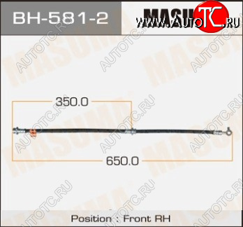 1 599 р. Правый передний тормозной шланг MASUMA Nissan Qashqai 1 J10 рестайлинг (2010-2013)  с доставкой в г. Майкоп