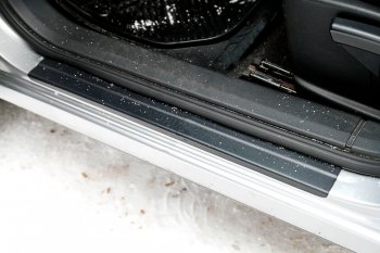 859 р. Накладки порожков салона RA Nissan Qashqai 1 J10 рестайлинг (2010-2013) (Передние)  с доставкой в г. Майкоп. Увеличить фотографию 2