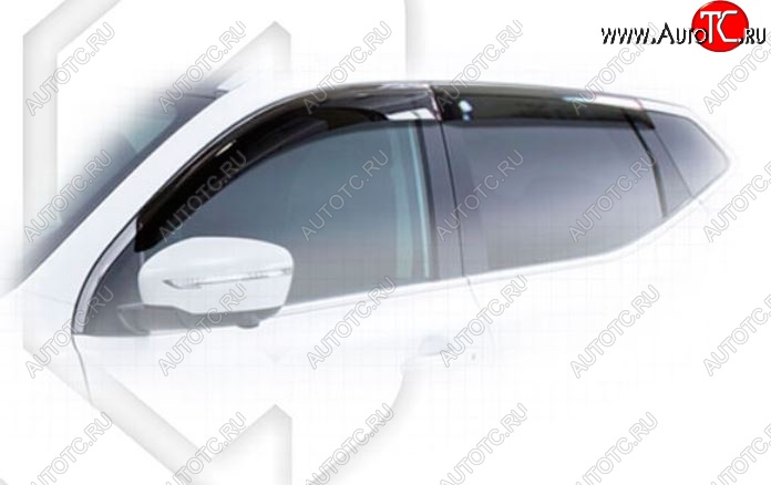 1 999 р. Дефлектора окон CA-Plastic Nissan Qashqai 2 J11 дорестайлинг (2013-2019) (Classic полупрозрачный)  с доставкой в г. Майкоп