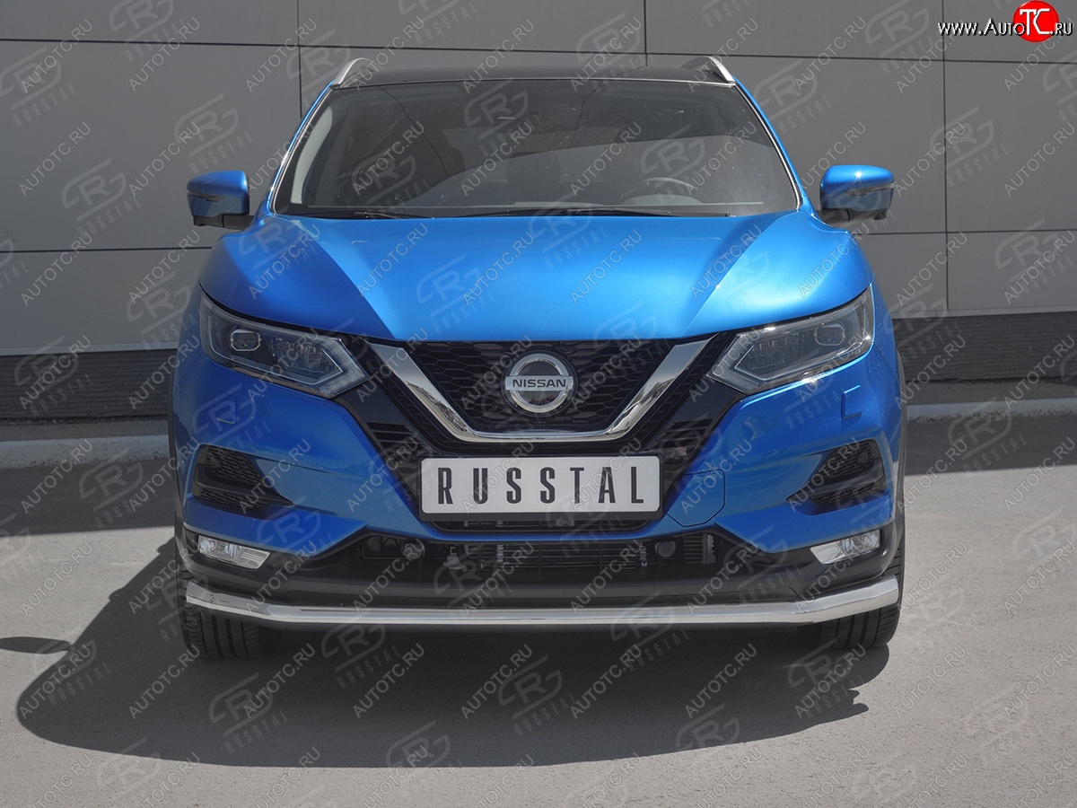 14 849 р. Защита переднего бампера (Ø 63 мм, нержавейка) SLITKOFF  Nissan Qashqai  2 (2017-2022) J11 рестайлинг  с доставкой в г. Майкоп