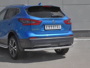 15 749 р. Защита заднего бампера (Ø63 мм, нержавейка) SLITKOFF  Nissan Qashqai  2 (2017-2022) J11 рестайлинг  с доставкой в г. Майкоп. Увеличить фотографию 2
