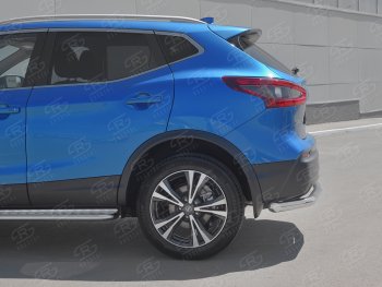 15 749 р. Защита заднего бампера (Ø63 мм, нержавейка) SLITKOFF  Nissan Qashqai  2 (2017-2022) J11 рестайлинг  с доставкой в г. Майкоп. Увеличить фотографию 3