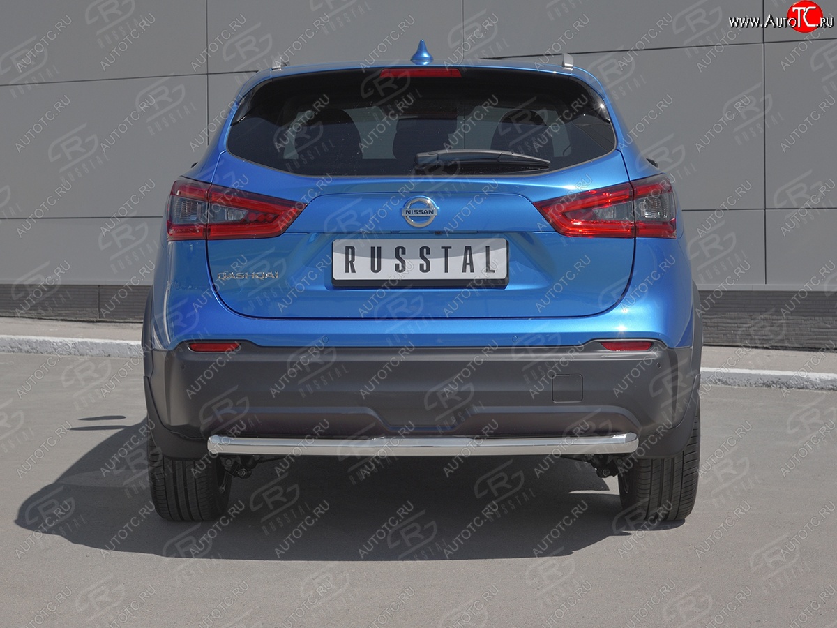 13 999 р. Защита заднего бампера (Ø63 мм, нержавейка) SLITKOFF  Nissan Qashqai  2 (2017-2022) J11 рестайлинг  с доставкой в г. Майкоп