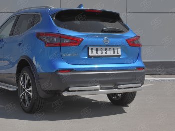 17 399 р. Защита заднего бампера (Ø63/42 мм, нержавейка) SLITKOFF  Nissan Qashqai  2 (2017-2022) J11 рестайлинг  с доставкой в г. Майкоп. Увеличить фотографию 2