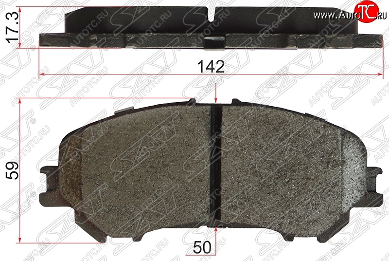 1 029 р. Колодки тормозные SAT (передние) Nissan Qashqai 2 J11 рестайлинг (2017-2022)  с доставкой в г. Майкоп