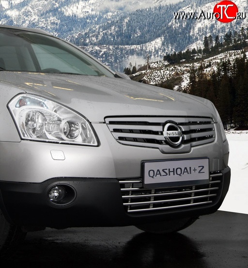4 409 р. Декоративная вставка воздухозаборника Novline (d16 мм) Nissan Qashqai +2 1 J10 дорестайлинг (2008-2010)  с доставкой в г. Майкоп