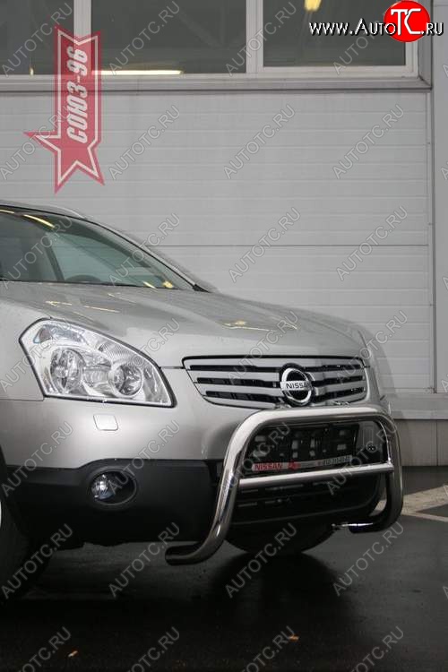 10 889 р. Защита переднего бампера Souz-96 (d60) Nissan Qashqai +2 1 J10 дорестайлинг (2008-2010)  с доставкой в г. Майкоп