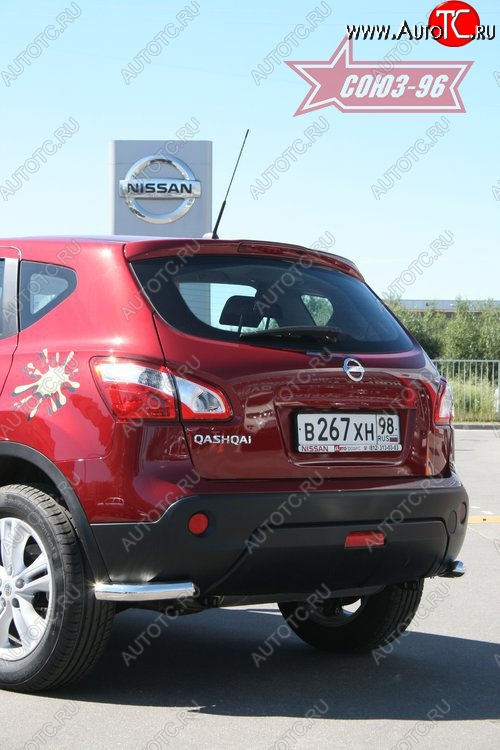 9 179 р. Защита заднего бампера из боковых уголков Souz-96 (d60) Nissan Qashqai +2 1 J10 дорестайлинг (2008-2010)  с доставкой в г. Майкоп