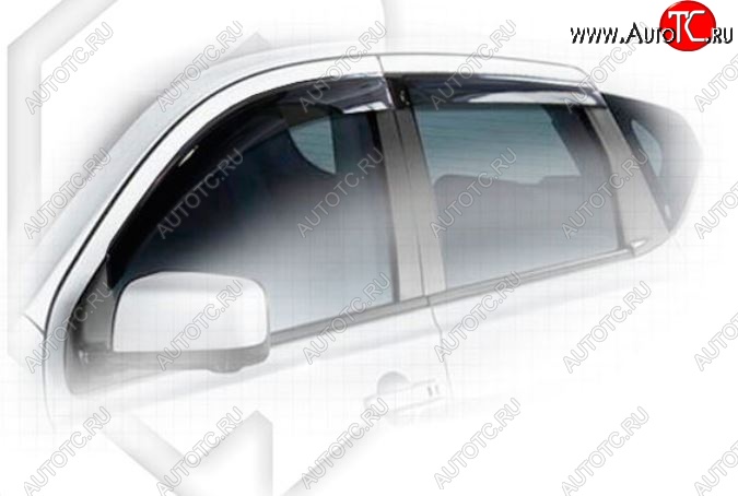 1 999 р. Дефлектора окон CA-Plastiс Nissan Qashqai 1 J10 рестайлинг (2010-2013) (Classic полупрозрачный, Без хром.молдинга, Крепление только на скотч)  с доставкой в г. Майкоп