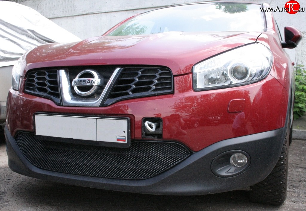 3 899 р. Сетка на бампер Novline Nissan Qashqai 1 J10 рестайлинг (2010-2013)  с доставкой в г. Майкоп