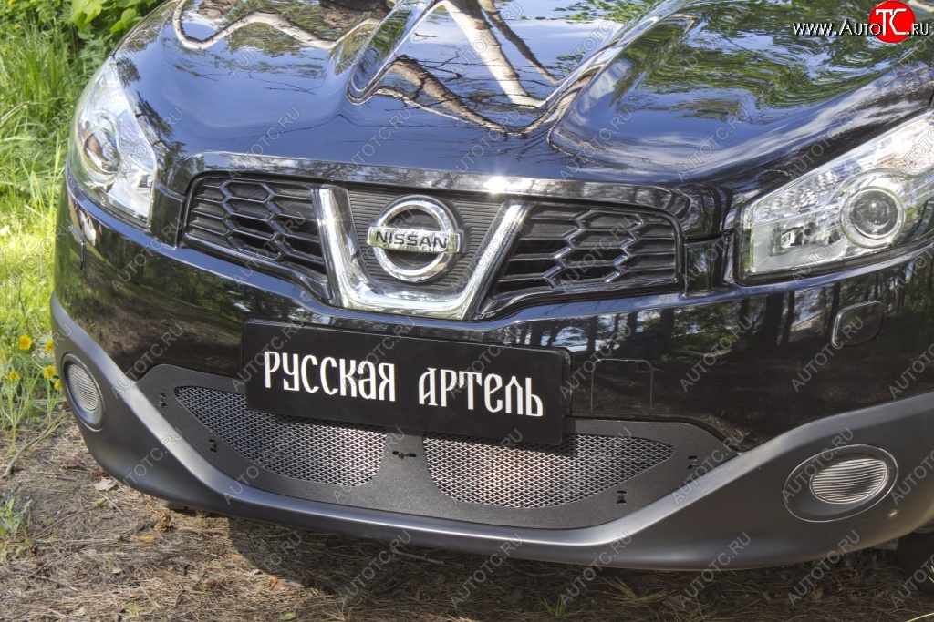 2 099 р. Защитная сетка решетки переднего бампера РА Nissan Qashqai 1 J10 рестайлинг (2010-2013)  с доставкой в г. Майкоп