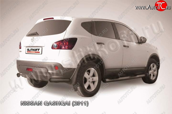 4 999 р. Уголки d57  Nissan Qashqai  1 (2010-2013) J10 рестайлинг (Цвет: серебристый)  с доставкой в г. Майкоп