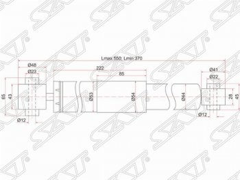 Амортизатор задний SAT Nissan Qashqai ( 1,  2) - X-trail  3 T32