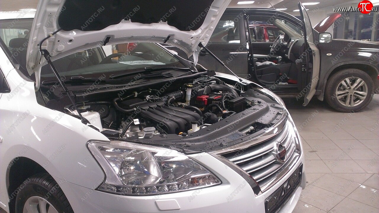 2 049 р. Упоры капота Russtal Nissan Sentra 7 B17 (2014-2017)  с доставкой в г. Майкоп