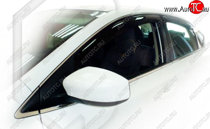 1 999 р. Дефлектора окон CA-Plastiс Nissan Sentra 7 B17 (2014-2017) (Classic полупрозрачный)  с доставкой в г. Майкоп