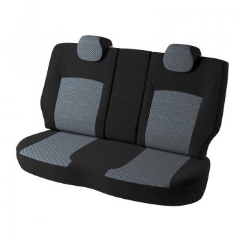 5 799 р. Чехлы для сидений Lord Autofashion Дублин (жаккард) Nissan Sentra 7 B17 (2014-2017) (Черный, вставка Стежок серый)  с доставкой в г. Майкоп. Увеличить фотографию 2