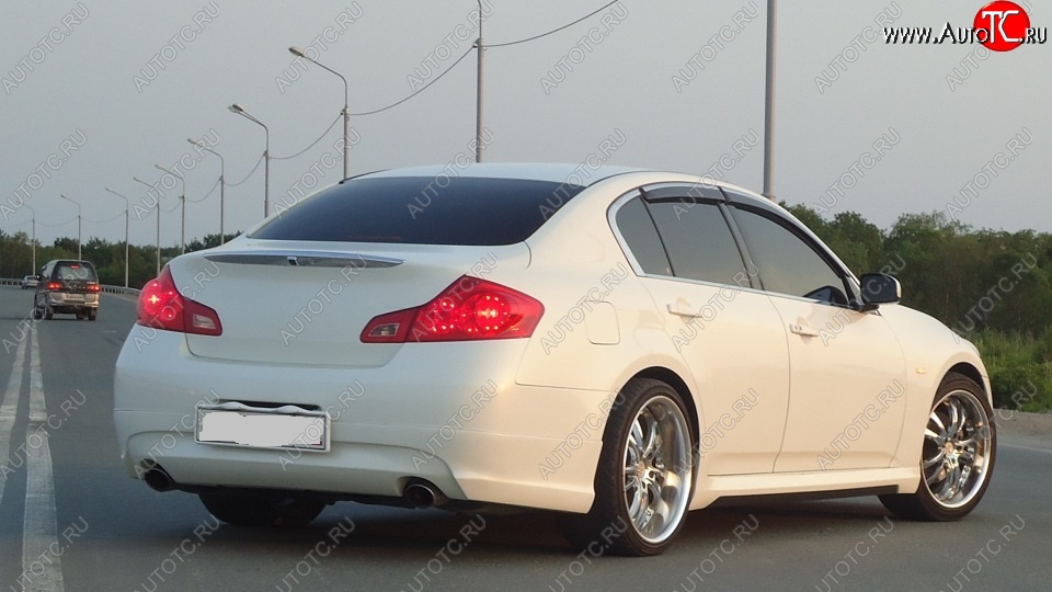 10 599 р. Пороги накладки H-STYLE Nissan Skyline V36 (2006-2014) (Неокрашенные)  с доставкой в г. Майкоп