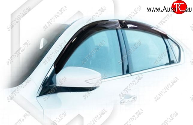 1 999 р. Дефлектора окон CA-Plastiс Nissan Teana 3 L33 дорестайлинг (2014-2020) (Classic полупрозрачный, Без хром.молдинга)  с доставкой в г. Майкоп