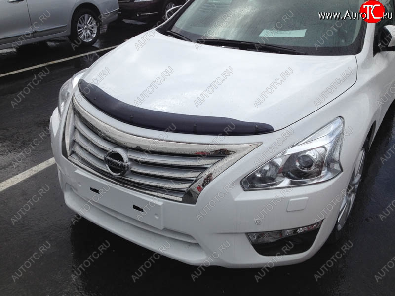 4 599 р. Дефлектор капота SIM Nissan Teana 3 L33 дорестайлинг (2014-2020)  с доставкой в г. Майкоп