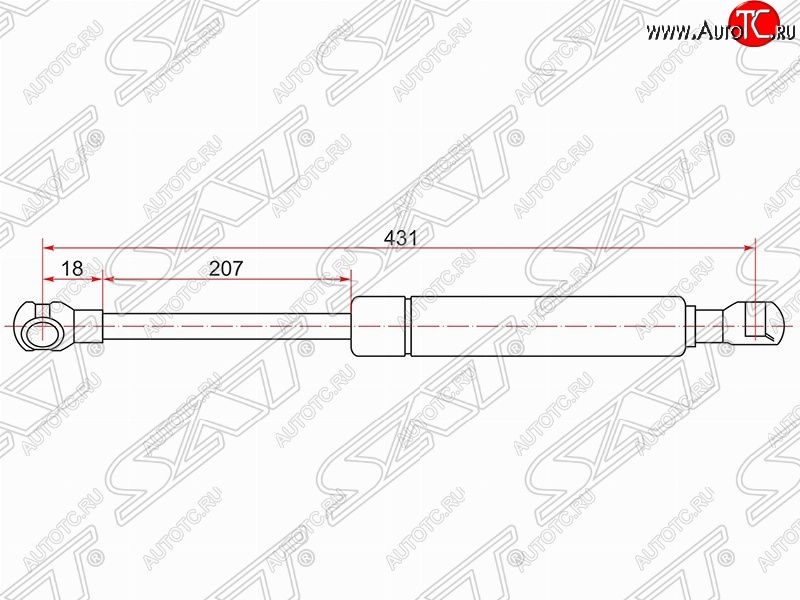 849 р. Газовый упор капота SAT  Nissan Teana  1 J31 (2003-2005) дорестайлинг  с доставкой в г. Майкоп