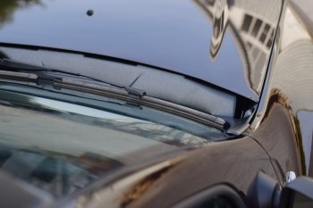 2 889 р. Накладка в проем стеклоочистителей переднего стекла (жабо) Petroil Tuning Renault Duster HS дорестайлинг (2010-2015)  с доставкой в г. Майкоп. Увеличить фотографию 3