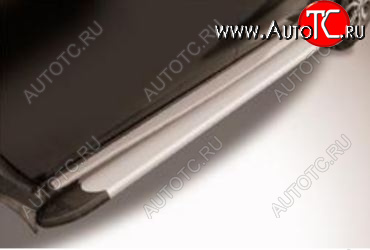 13 349 р. Алюминиевые порожки для ног Slitkoff ❞Optima Silver❝  Nissan Terrano  D10 (2013-2022) дорестайлинг, рестайлинг  с доставкой в г. Майкоп