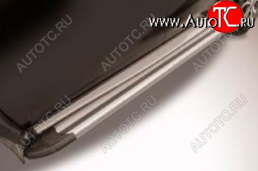 10 699 р. Алюминиевые порожки для ног Slitkoff ❞Luxe Silver❝  Nissan Terrano  D10 (2013-2022) дорестайлинг, рестайлинг  с доставкой в г. Майкоп
