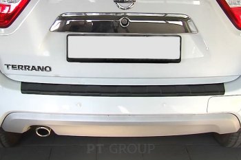 1 059 р. Накладка защитная на задний бампер Petroil Tuning Nissan Terrano D10 дорестайлинг (2013-2016) (Текстурная поверхность)  с доставкой в г. Майкоп. Увеличить фотографию 2
