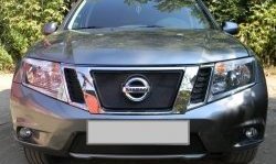 1 469 р. Нижняя сетка на бампер Russtal (черная) Nissan Terrano D10 рестайлинг (2016-2022)  с доставкой в г. Майкоп. Увеличить фотографию 4
