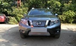 1 539 р. Нижняя сетка на бампер Russtal (хром) Nissan Terrano D10 рестайлинг (2016-2022)  с доставкой в г. Майкоп. Увеличить фотографию 4